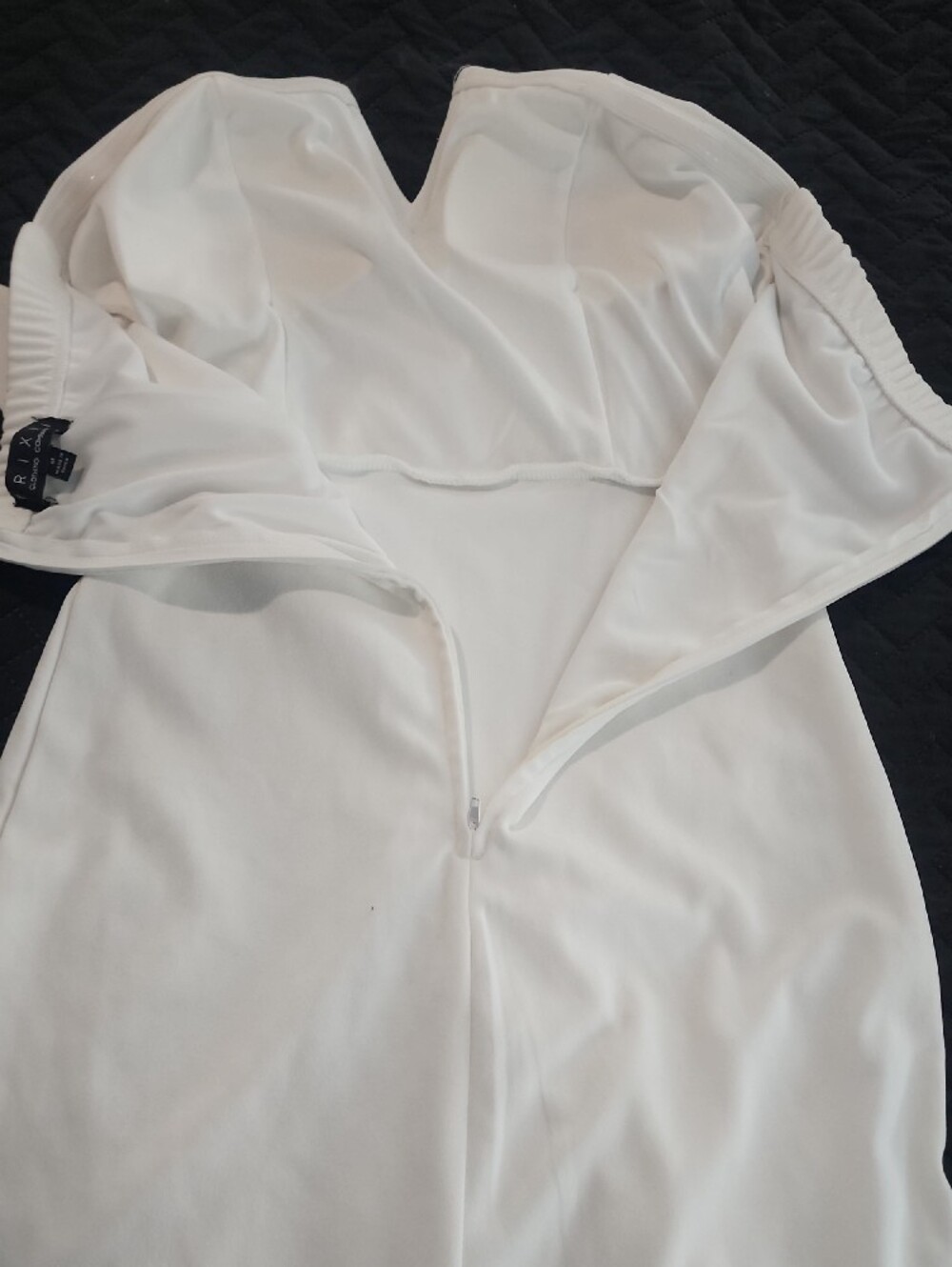 Trixxi White Strapless Tie-Waist Sheath Dress - Picture 4 of 7